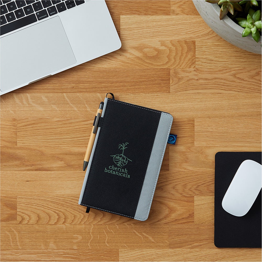 Recycled Ocean Plastic Journal Refillable 5x8 Eco Promotional